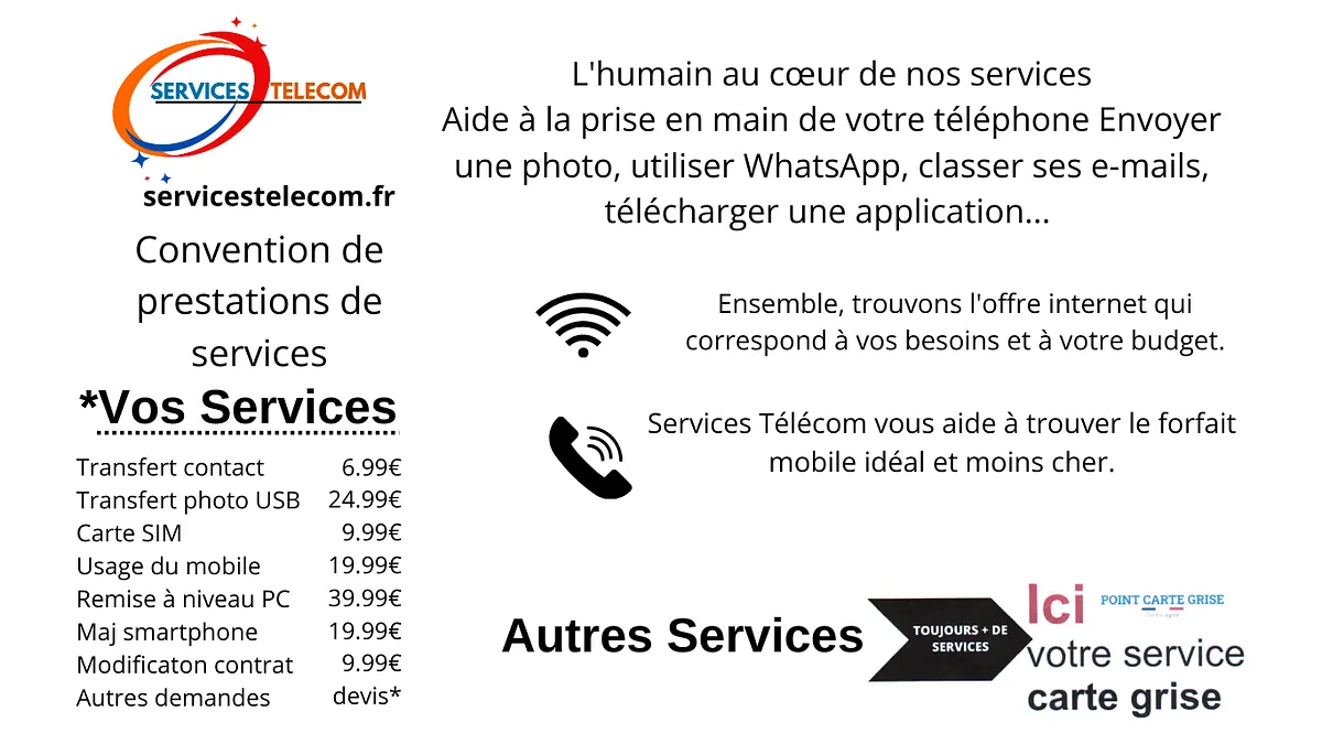 Convention de gestion de services mobiles.